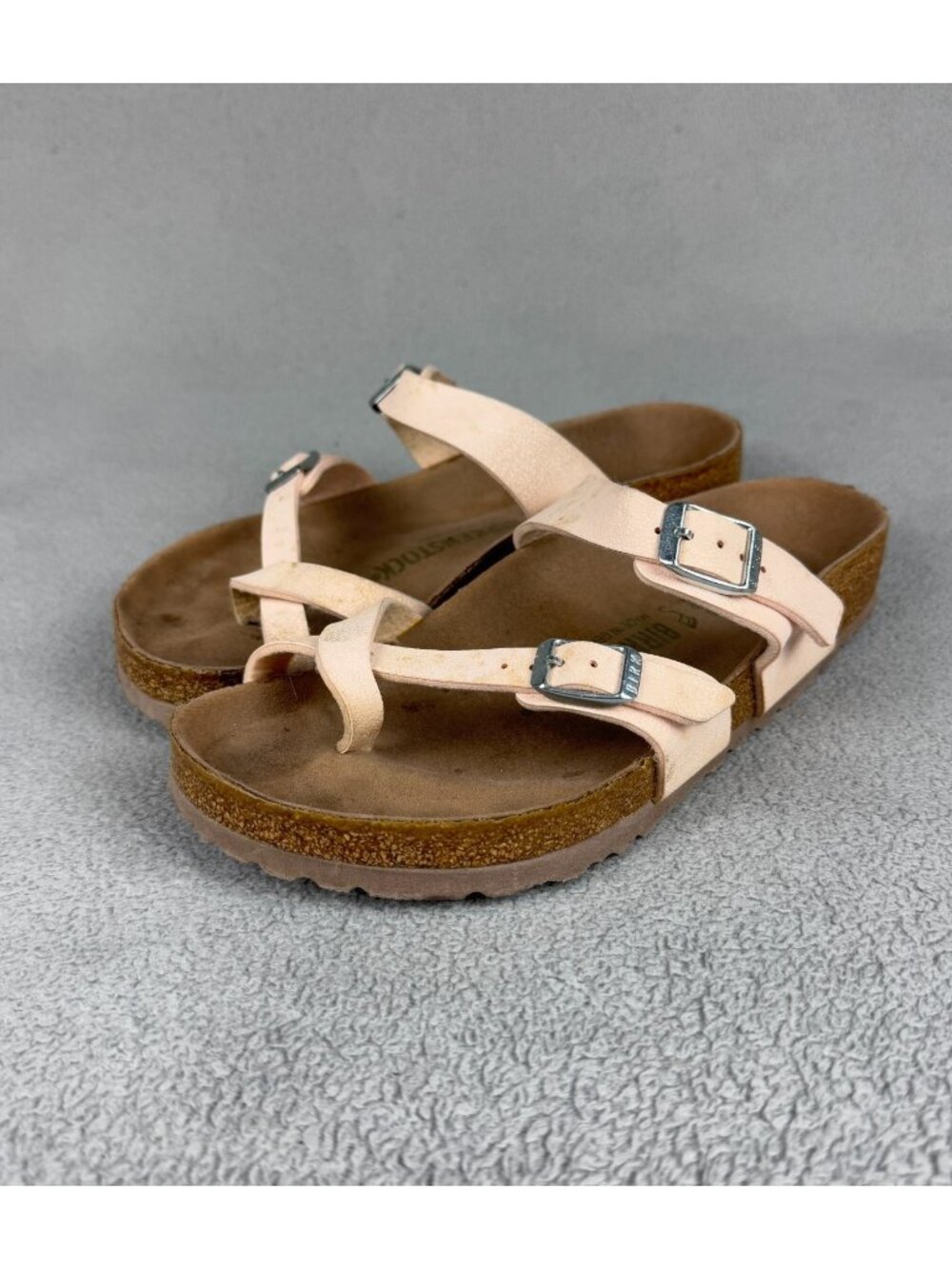 Birkenstock  Sandals Womens 37 US 6 6.5 Mayari Vegan Beige Strappy Slides